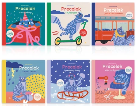 Pakiet 6 książek z przygodami kota Precelka - Agata Romaniuk