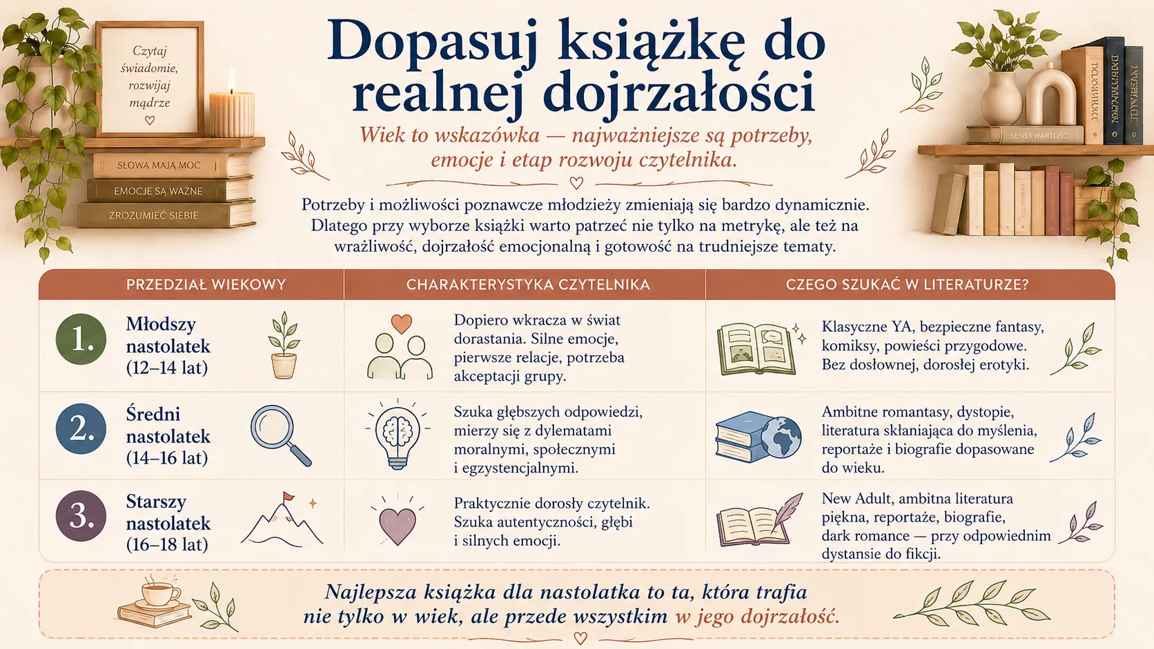 Dopasuj książkę do realnej dojrzałości
