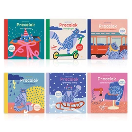 Pakiet 6 książek z przygodami kota Precelka