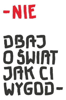 Plakat Agaty Gołębiewskiej i Natalii Majchrzak "Wygodnie i odpowiedzialnie, czyli jak?" 66,6 x 100 cm