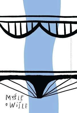 Plakat Dominiki Czerniak-Chojnackiej "Myślę o Wiśle" - 120 x 180 cm