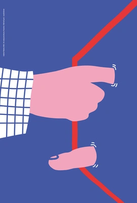 Plakat Michała Łąckiego wyróżniony w konkursie "Pojutrze" 120 x 180 cm