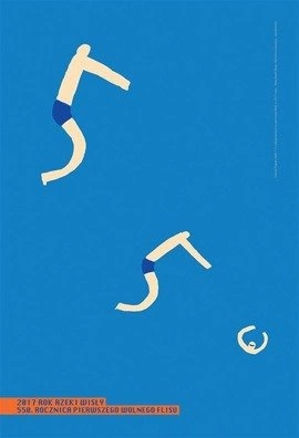 Plakat Karoliny Lubaszko - wyróżnienie w konkursie "Myślę o Wiśle" 66,6 x 100 cm