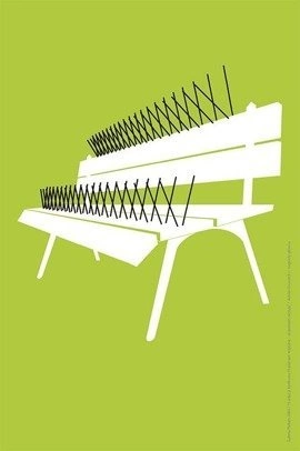 Plakat Adriana Gruszeckiego - zwycięzca konkursu "Przestrzeń wspólna – przestrzeń niczyja?" 66,6 x 100 cm