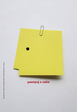 Plakat Aleksandry Wojciechowskiej - wyróżnienie w konkursie "Najważniejszy projekt to TY" 66,6 x 100 cm