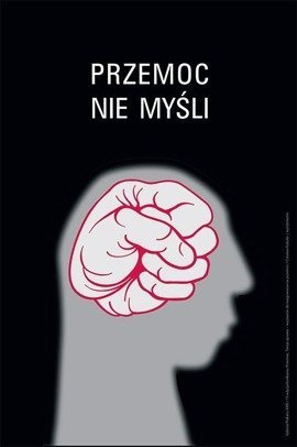 Plakat Czesława Kabali - wyróżnienie w konkursie „Przemoc. Twoja sprawa” 66,6 x 100 cm